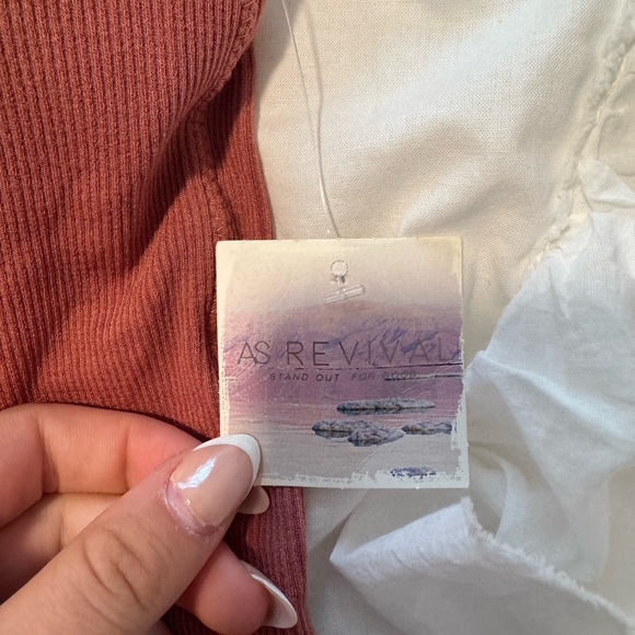 Altar'd State Terracotta Ribbed Tank - Picture 3 of 4